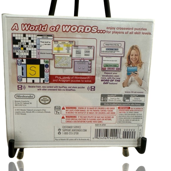 Nintendo 3DS: Cross Words Plus: New with tags: Sealed Vintage Video Game - Picture 2 of 3